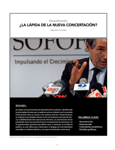 Desaceleración: ¿la lápida de la Nueva Concertación?