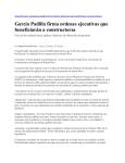 García Padilla firma ordenes ejecutivas que beneficiarán a