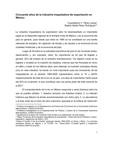 evaluacion de la industria maquiladora de exportacion en mexico