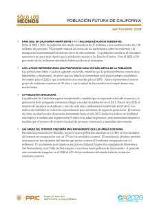 POBLACI&Oacute;N FUTURA DE CALIFORNIA