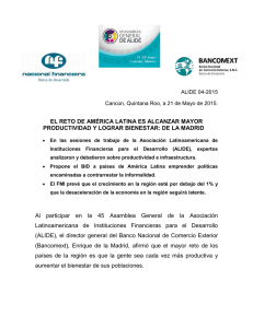 EL RETO DE AMÉRICA LATINA ES ALCANZAR MAYOR