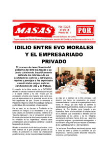 1-Idilio entre E.Morales y el empresario privado