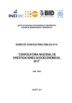 convocatoria nacional de investigaciones socioeconómicas, 2013