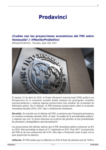 ¿Cuáles son las proyecciones económicas del FMI