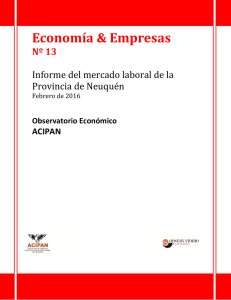 Informe del mercado laboral de la Provincia de Neuquén