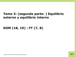 Tema 3: (segunda parte: ) Equilibrio externo y equilibrio interno