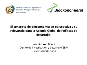 El concepto de bioeconomía en perspectiva y su relevancia para la