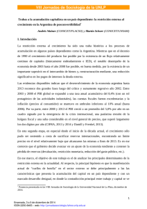 Trabas a la acumulación capitalista en un país dependiente