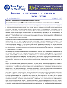 prevalece la desconfianza y se debilita el sector externo