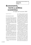 Econometría, teoría y política económica - Portal de Revistas