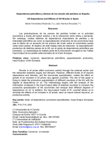 Dependencia petrolífera y efectos de los shocks del petróleo en