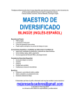 maestro de diversificado bilingüe (inglés