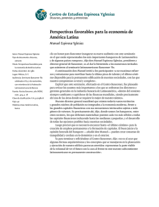 Perspectivas favorables para la econom&iacute;a de Am&eacute;rica Latina