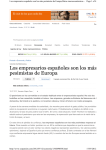 Los empresarios españoles son los más pesimistas de Europa