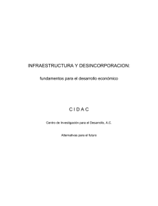 INFRAESTRUCTURA Y DESINCORPORACION: C I D A C