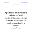 Aportación de la industria del automóvil al crecimiento económico