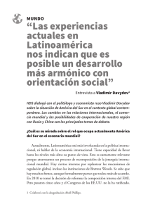 &ldquo;Las experiencias actuales en Latinoam&eacute;rica nos indican que es