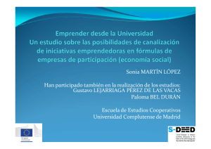 Un estudio sobre las posibilidades de canalización de