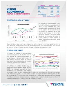 Año 1 – Nº 6 – Noviembre 2015 En octubre los precios bajaron 0,3