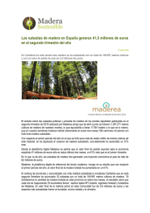 Las subastas de madera en España generan 41,5