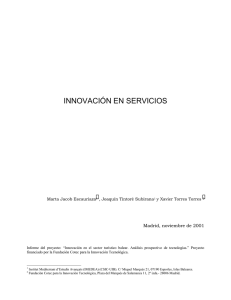 Innovación en servicios / M. Jacob Escauriaza, J. Tintoré Subirana