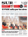 El PSOE salta por los aires - Las portadas de Diario SUR