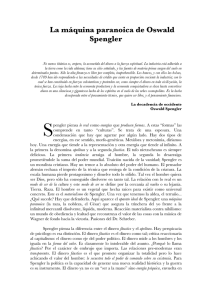 La máquina paranoica de Oswald Spengler