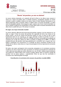 "Shocks" del petróleo: ¿es esta vez distinta?