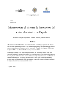 Informe sobre el sistema de innovación del sector electrónico en