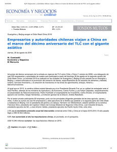 Empresarios y autoridades chilenas viajan a China en el marco del