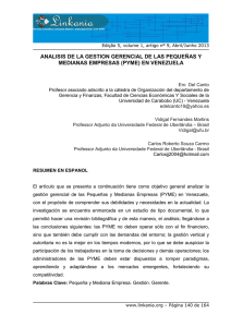 analisis de la gestion gerencial de las peque&ntilde;as y medianas