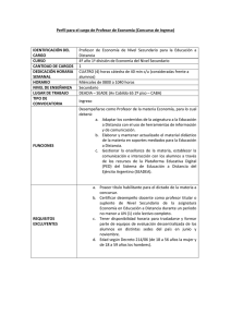 Perfil Profesor de Economía Secundario