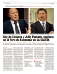 Gay de Liébana y Julio Pindado en el Foro de Economía de La Gaceta