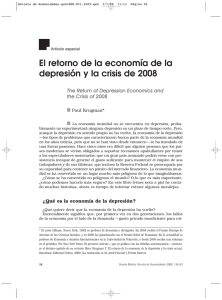 El retorno de la economía de la depresión y la crisis de 2008