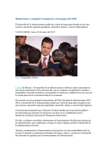 Modernizar y ampliar transporte, estrategia del PND
