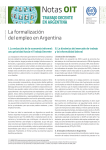 La formalización del empleo en Argentina. Notas de la OIT