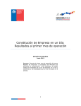 Constitución de Empresa en un Día: Resultados al primer mes de