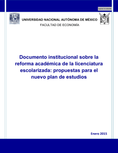 Documento institucional sobre la reforma académica de la
