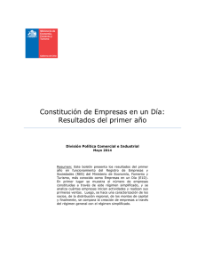 Constitución de Empresas en un Día: Resultados del primer año