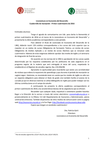 Primer cuatrimestre de 2016 Estimados alumnos