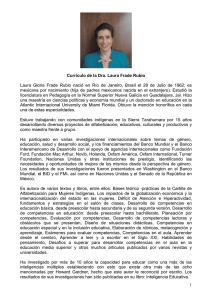 1 Currículo de la Dra. Laura Frade Rubio Laura Gloria Frade Rubio