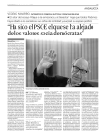 “Ha sido el PSOE el que se ha alejado de los valores