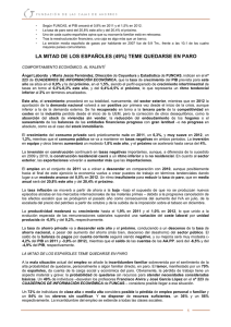 la mitad de los españoles (49%) teme quedarse en paro