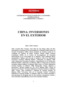 China Inversiones en el exterior