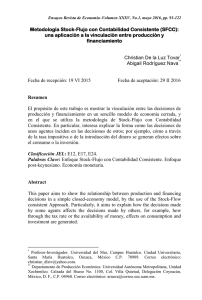 Metodología Stock-Flujo con Contabilidad Consistente (SFCC): una