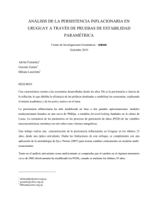 análisis de la persistencia inflacionaria en uruguay a través de