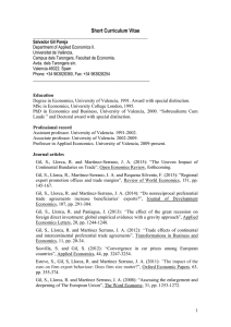 curriculum vitae - Master in Economics