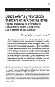 Deuda externa y valorización financiera en la Argentina actual
