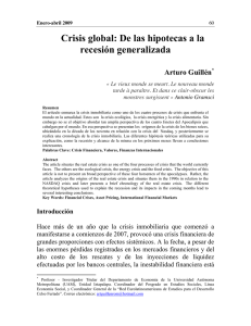 Crisis global: De las hipotecas a la recesión generalizada