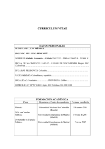 curriculum vitae - Universidad Autónoma de Manizales